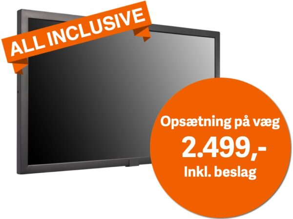 All inclusive - med opsætning på væg